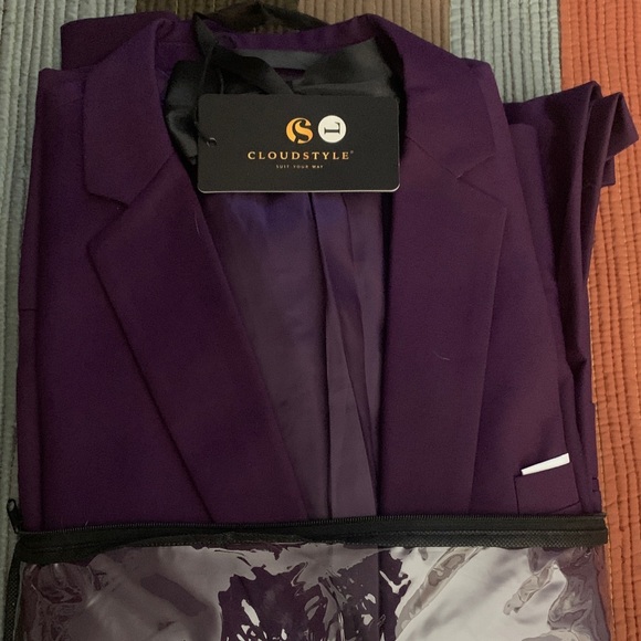 Other - Cloudstyle Mens Large Purple 3 piece Suit NIP